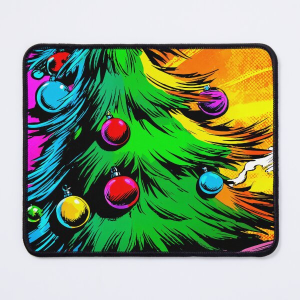 Item preview, Radiant Christmas Tree Bursting With Color Against a Vivid Abstract Backdrop Digital AI Art designed and sold by OlfactoART Studio.