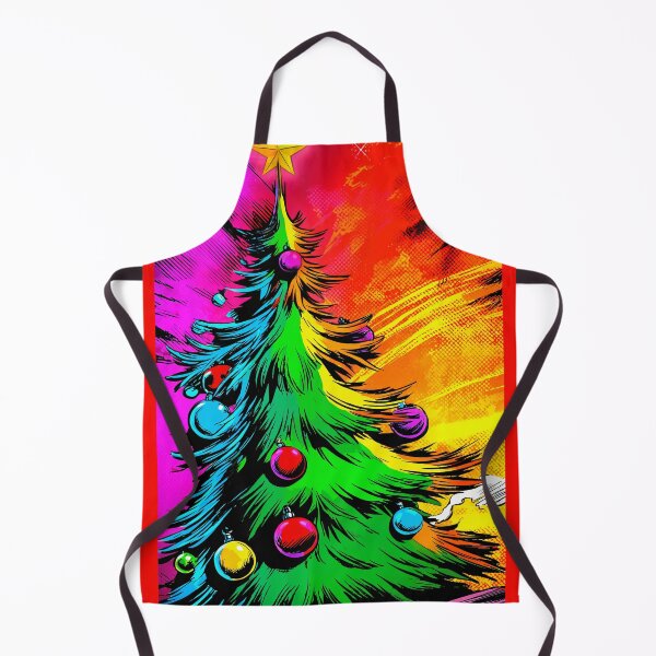 Item preview, Radiant Christmas Tree Bursting With Color Against a Vivid Abstract Backdrop Digital AI Art designed and sold by OlfactoART Studio.