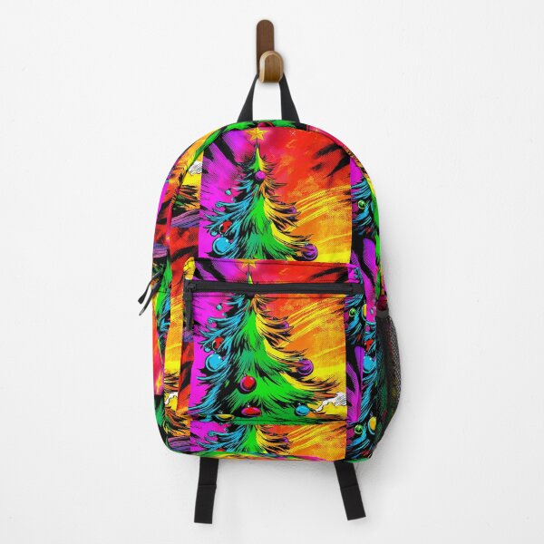 Item preview, Radiant Christmas Tree Bursting With Color Against a Vivid Abstract Backdrop Digital AI Art designed and sold by OlfactoART Studio.