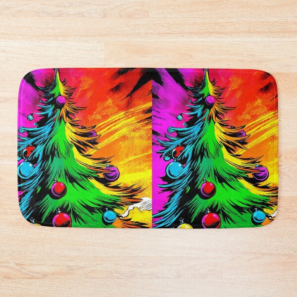 Item preview, Radiant Christmas Tree Bursting With Color Against a Vivid Abstract Backdrop Digital AI Art designed and sold by OlfactoART Studio.