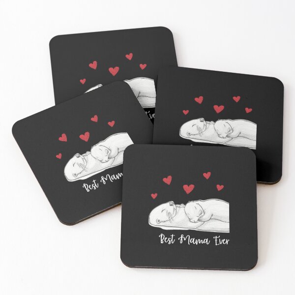 Item preview, Best Mama Ever. Sea Otter Mother and Baby Otter design designed and sold by SofikoDesigns.