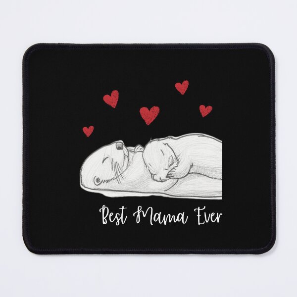 Item preview, Best Mama Ever. Sea Otter Mother and Baby Otter design designed and sold by SofikoDesigns.