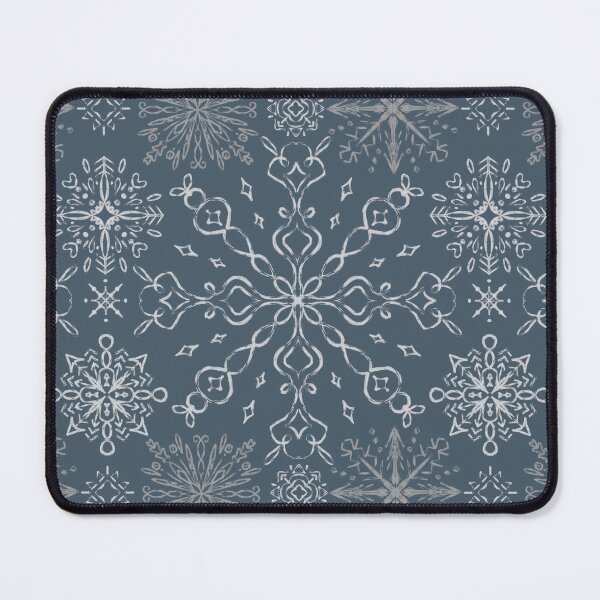 Item preview, Brushed Bohemian Snowflakes (blue gray) designed and sold by Doodloom.
