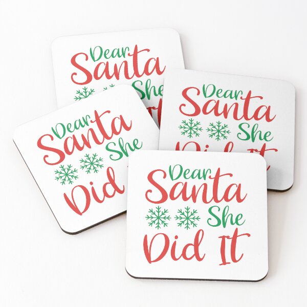 Item preview, Dear Santa She Did It - Funny Christmas Blame Slogan designed and sold by FuzionRaptor.