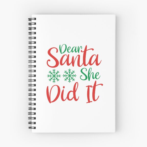 Item preview, Dear Santa She Did It - Funny Christmas Blame Slogan designed and sold by FuzionRaptor.