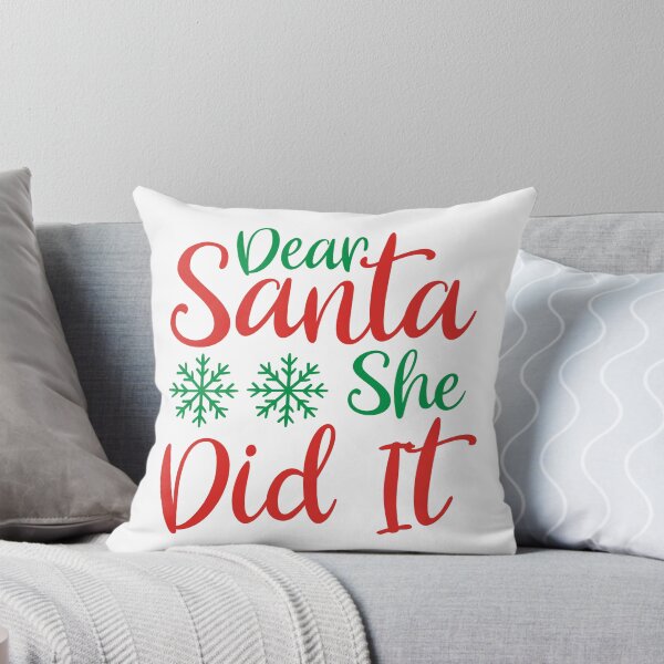 Item preview, Dear Santa She Did It - Funny Christmas Blame Slogan designed and sold by FuzionRaptor.