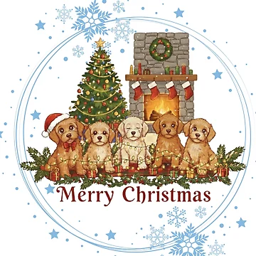 Artwork thumbnail, Merry Christmas Cockapoo Cosy Design by RNTStudio