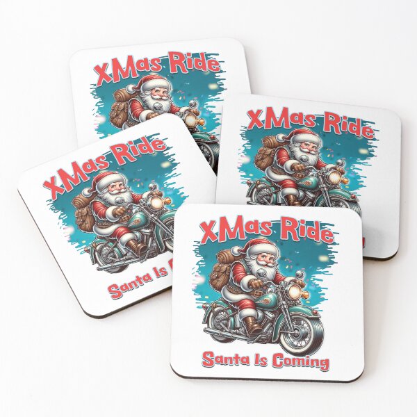 Item preview, XMas Ride – Santa Is Coming on a Motorcycle designed and sold by ArtRoyal13.