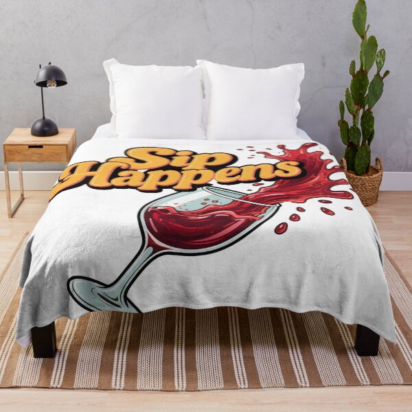 Item preview, wine lover Sip Happens designed and sold by Uglyandcute.