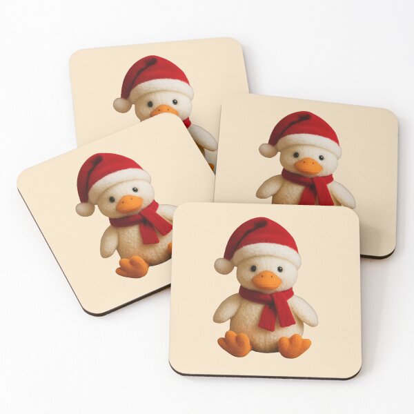 Item preview,  Cozy Holiday Duck in Santa Hat - Adorable Winter Plush Friend designed and sold by Nature's Palette.