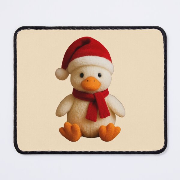 Item preview, Cozy Holiday Duck in Santa Hat - Adorable Winter Plush Friend designed and sold by Nature's Palette.