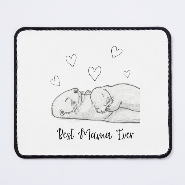Item preview, Best Mama Ever. Sea Otter Mother and Baby Otter design designed and sold by SofikoDesigns.
