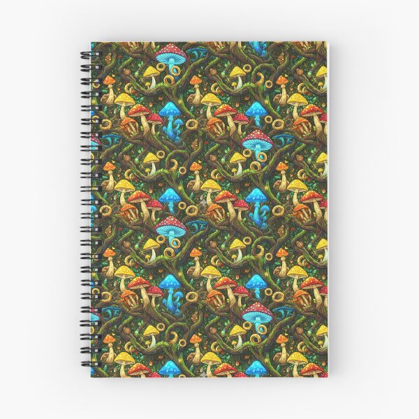 Item preview, goblin core mystic mushroom bright tree pattern designed and sold by MGuyerArt.
