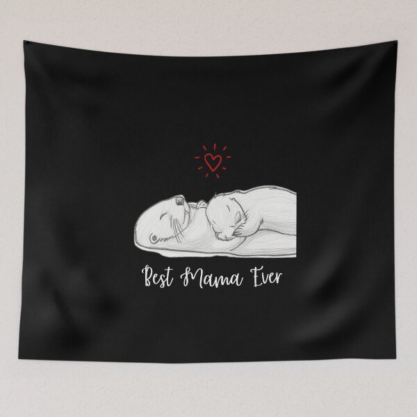 Item preview, Best Mama Ever. Sea Otter Mother and Baby Otter design designed and sold by SofikoDesigns.