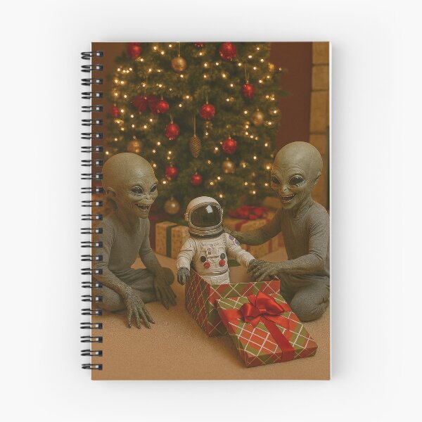 Aperçu de l'œuvre Les enfants extraterrestres reçoivent une poupée astronaute pour Noël créée et vendue par Halifaxartguy.