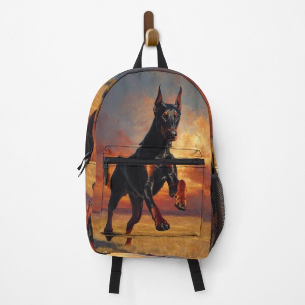 Item preview, A sleek Doberman Pinscher sprinting across an open plain at sunset, Dogs in Motion designed and sold by CDC40.