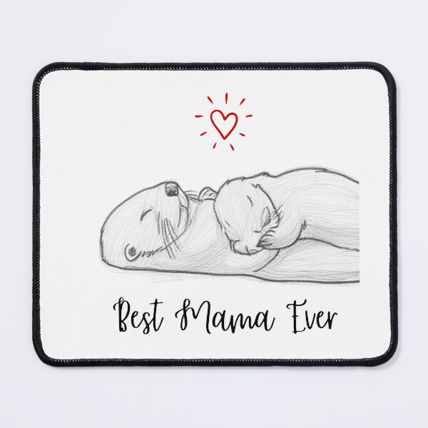 Item preview, Best Mama Ever. Sea Otter Mother and Baby Otter design designed and sold by SofikoDesigns.