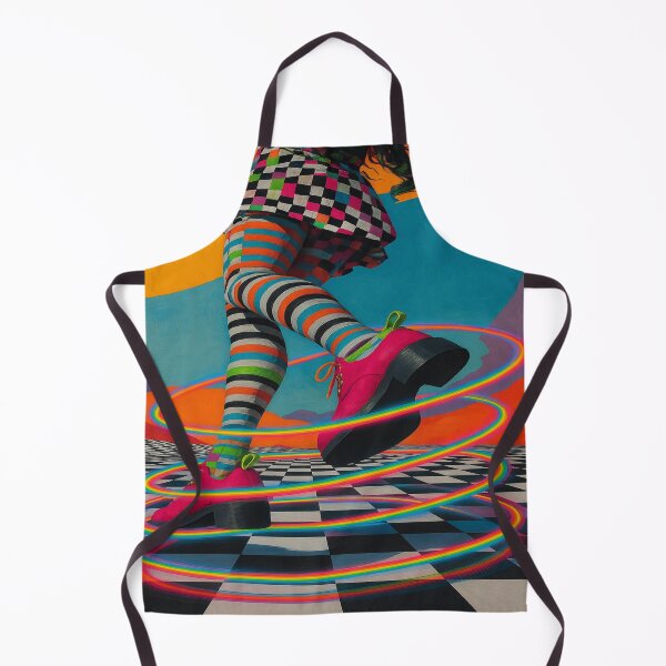 Item preview, Rainbow Checkerboard Dreamwalk Trippy Retro Pop Art designed and sold by POD DYNASTY | Original Print On Demand T-Shirt Graphics.