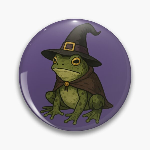 Item preview, Witch Toad Familiar – Cute Frog Witch Illustration designed and sold by Miagolio.