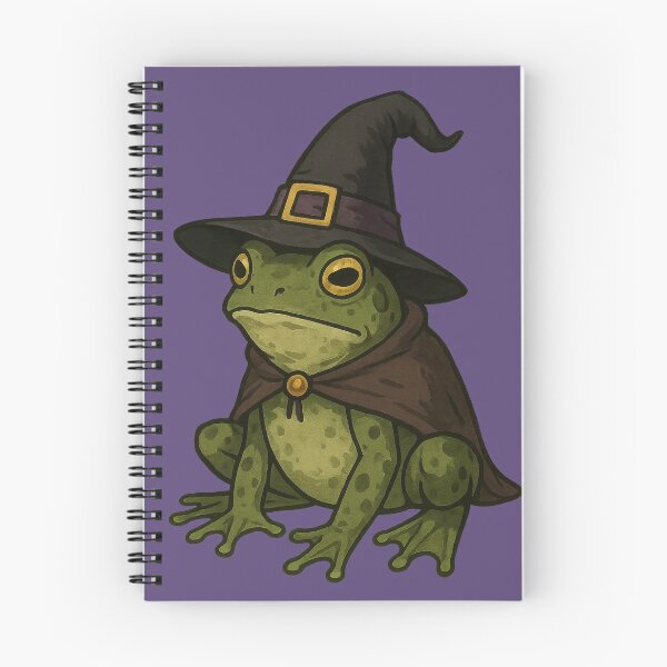 Item preview, Witch Toad Familiar – Cute Frog Witch Illustration designed and sold by Miagolio.
