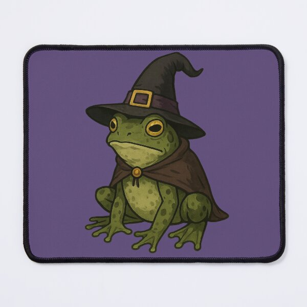 Item preview, Witch Toad Familiar – Cute Frog Witch Illustration designed and sold by Miagolio.