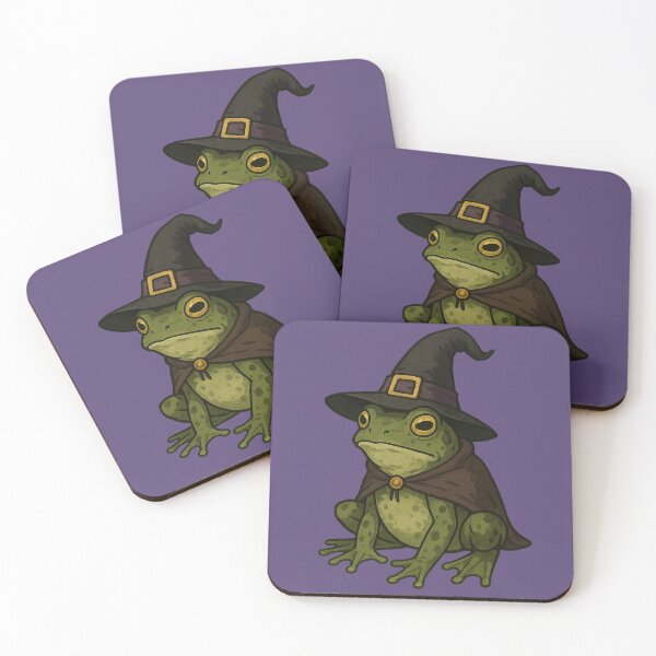 Item preview, Witch Toad Familiar – Cute Frog Witch Illustration designed and sold by Miagolio.