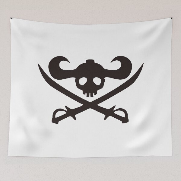 Item preview, giant warrior pirates jolly roger flag designed and sold by jeriney.