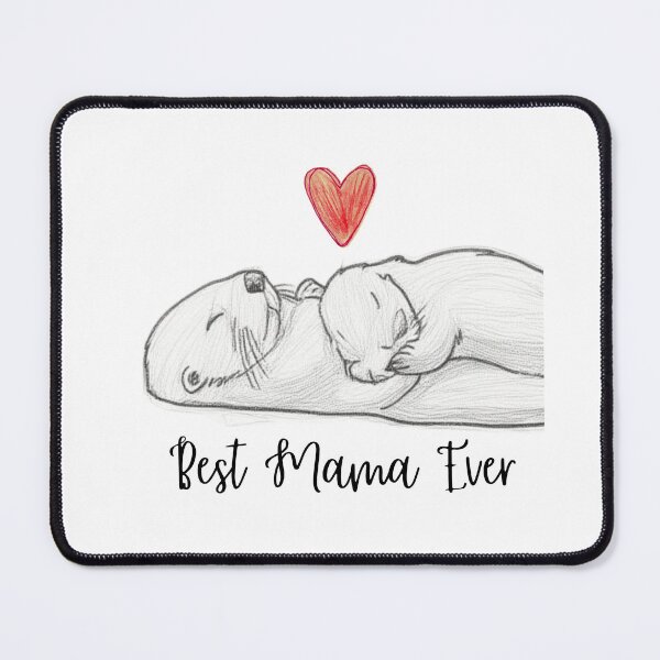 Item preview, Best Mama Ever. Sea Otter Mother and Baby Otter design designed and sold by SofikoDesigns.