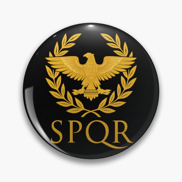 Artikelvorschau, SPQR Römisches Adleremblem – Goldener Adler & Lorbeerwappen entworfen und verkauft von The Abstract Vision.
