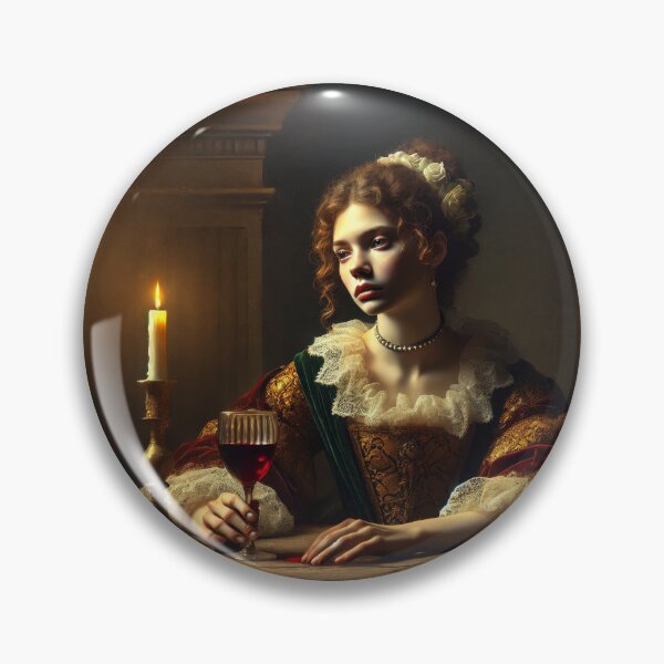 Item preview, Lady at Candlelight – Baroque Oil Portrait Scene designed and sold by Anavrin-art.