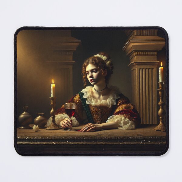 Item preview, Lady at Candlelight – Baroque Oil Portrait Scene designed and sold by Anavrin-art.