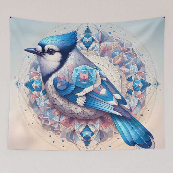 Item preview, Geometric Bluejay  designed and sold by Saiyantingz.