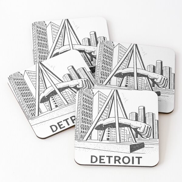 Item preview, Spirit of Detroit Statue Minimalist Line Art designed and sold by CirySketchCo.