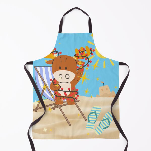 Item preview, Christmas Moose Beach - Funny Holiday Summer Vacation Humor Art designed and sold by Extremeallie.