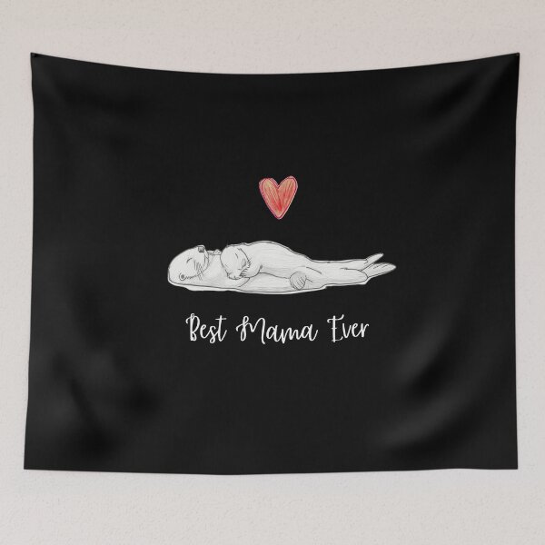 Item preview, Best Mama Ever. Sea Otter Mother and Baby Otter design designed and sold by SofikoDesigns.