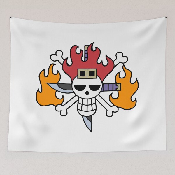 Item preview, eustass kid pirates jolly roger flag designed and sold by jeriney.