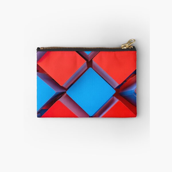Item preview, Red and Blue 3D Cubes Pattern designed and sold by SassyArtistry.