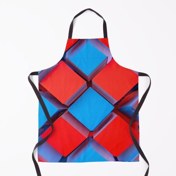 Item preview, Red and Blue 3D Cubes Pattern designed and sold by SassyArtistry.