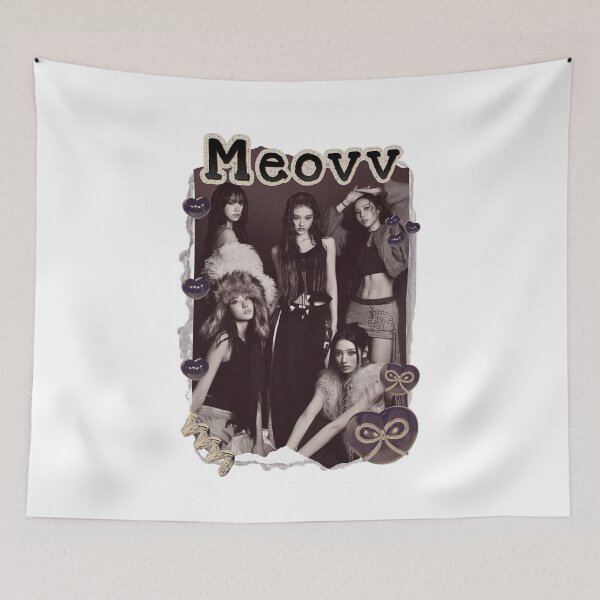 Item preview, MEOVV Kpop Girl group K-music south korean girl group Scrapbook Collage Cozy Y2K Vintage Design designed and sold by HELL0WBELLO.