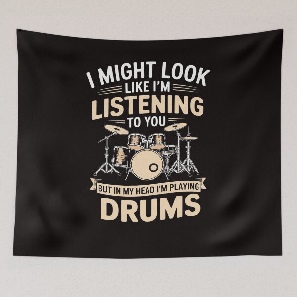 Item preview, I might look like i'm listening to you Drum Drummer Men Boys designed and sold by LapFemile.