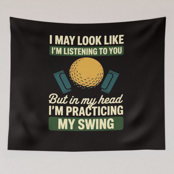 Item preview, I May Look Like I'm Listening Golf Swing Golfer Par Eagle designed and sold by LapFemile.