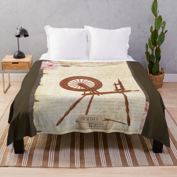 Item preview, Vintage Sewing Wheel Graphic – Retro Stitching Art for Apparel & Home Decor designed and sold by Compass and a Camera.