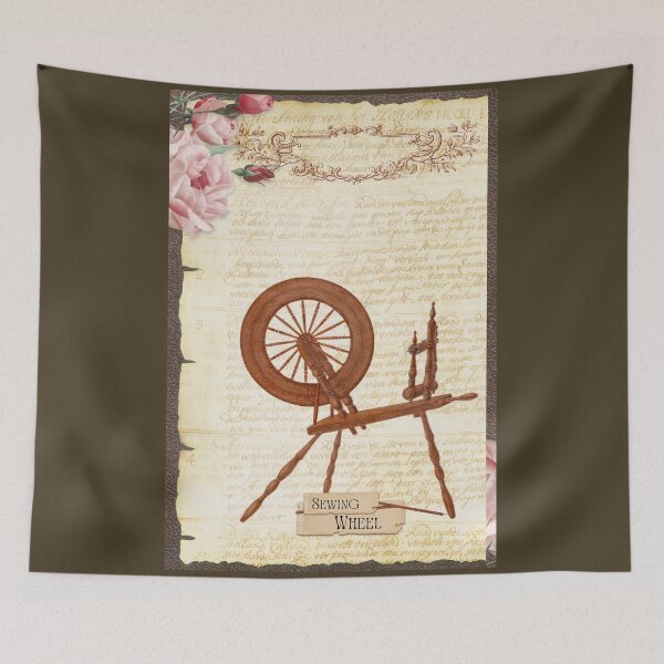 Item preview, Vintage Sewing Wheel Graphic – Retro Stitching Art for Apparel & Home Decor designed and sold by Compass and a Camera.