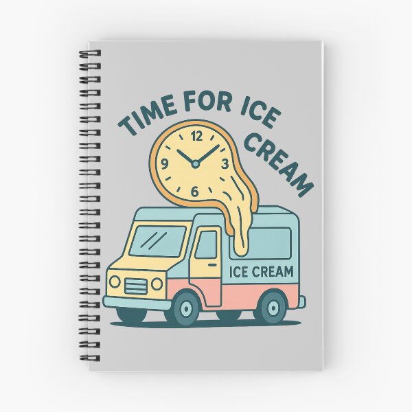 Item preview, ICE CREAM TRUCK BUT WITH A HUGE MELTING CLOCK designed and sold by meesara.