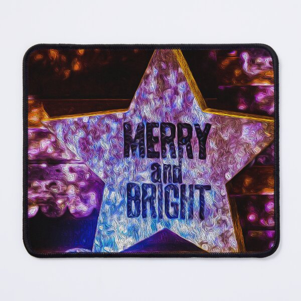 Item preview, Merry and Bright Star Christmas & Yule Oil Painting – Festive Winter Holiday Wall Art & Gift Design designed and sold by aadventures.