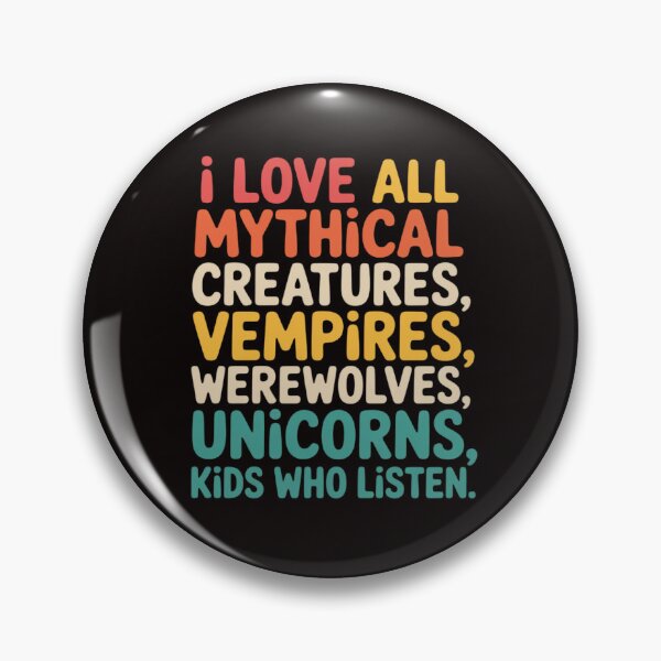 Item preview, I Love All Mythical Creatures Vampires, Werewolves, Unicorns designed and sold by LapFemile.