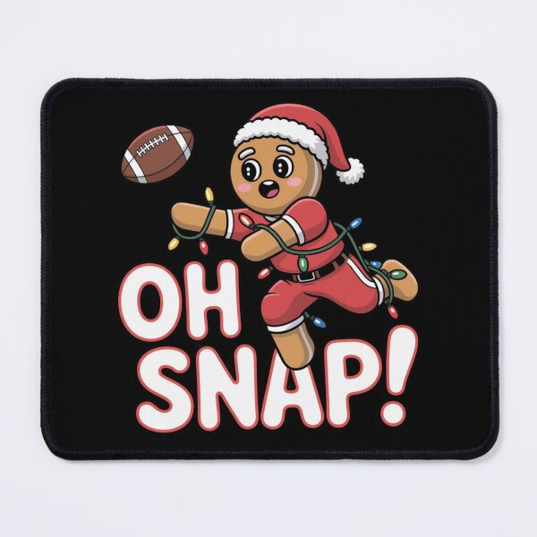 Item preview, Funny Gingerbread Man Pajamas & PJs Xmas Holiday Oh Snap Gingerbread man Christmas Football designed and sold by Dabbing Turtle Designs.