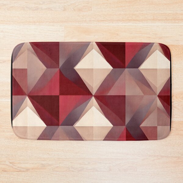 Item preview, Red Beige Geometric Triangle Pattern designed and sold by SassyArtistry.