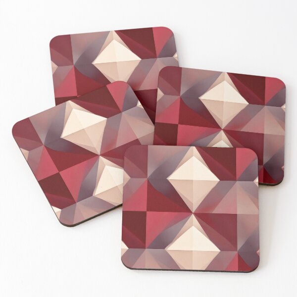 Item preview, Red Beige Geometric Triangle Pattern designed and sold by SassyArtistry.