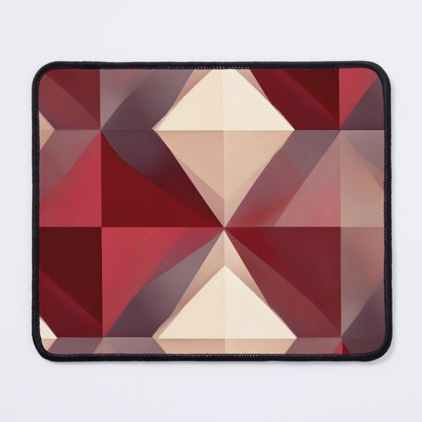 Item preview, Red Beige Geometric Triangle Pattern designed and sold by SassyArtistry.